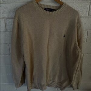Polo by Ralph Lauren Men's Beige Crewneck Sweater